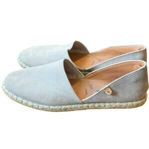 Verbenas Carmen Espadrilles Flats Women's US 8 EU 39 Gray Suede Leather Slip On